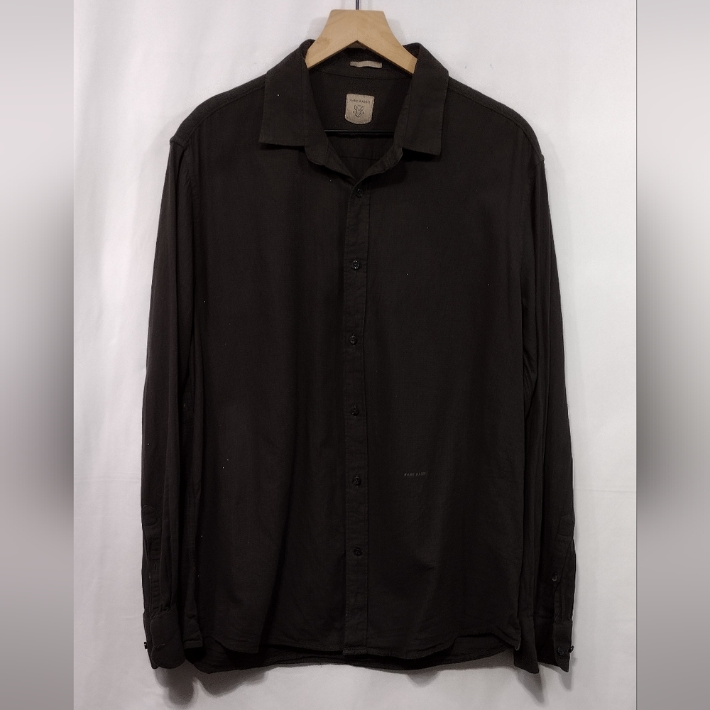 Rare Rabbit Valby Cotton Linen Button Shirt Men's L Olive Casual Comfy Office